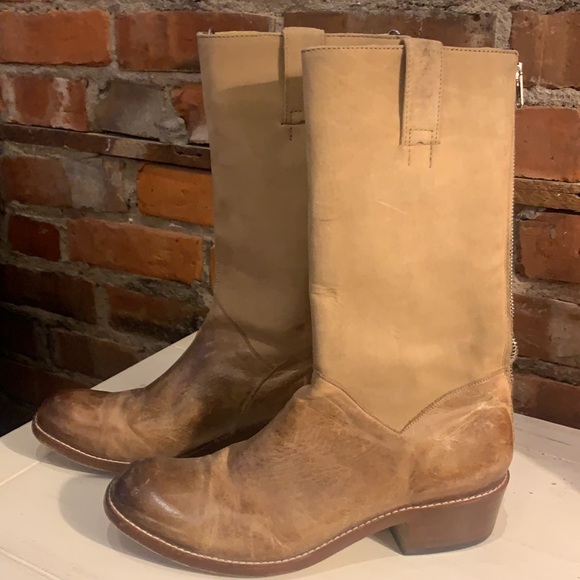 Cordani Calzature tan boots soft and distressed leather - size 38/7.5 - Picture 2 of 7